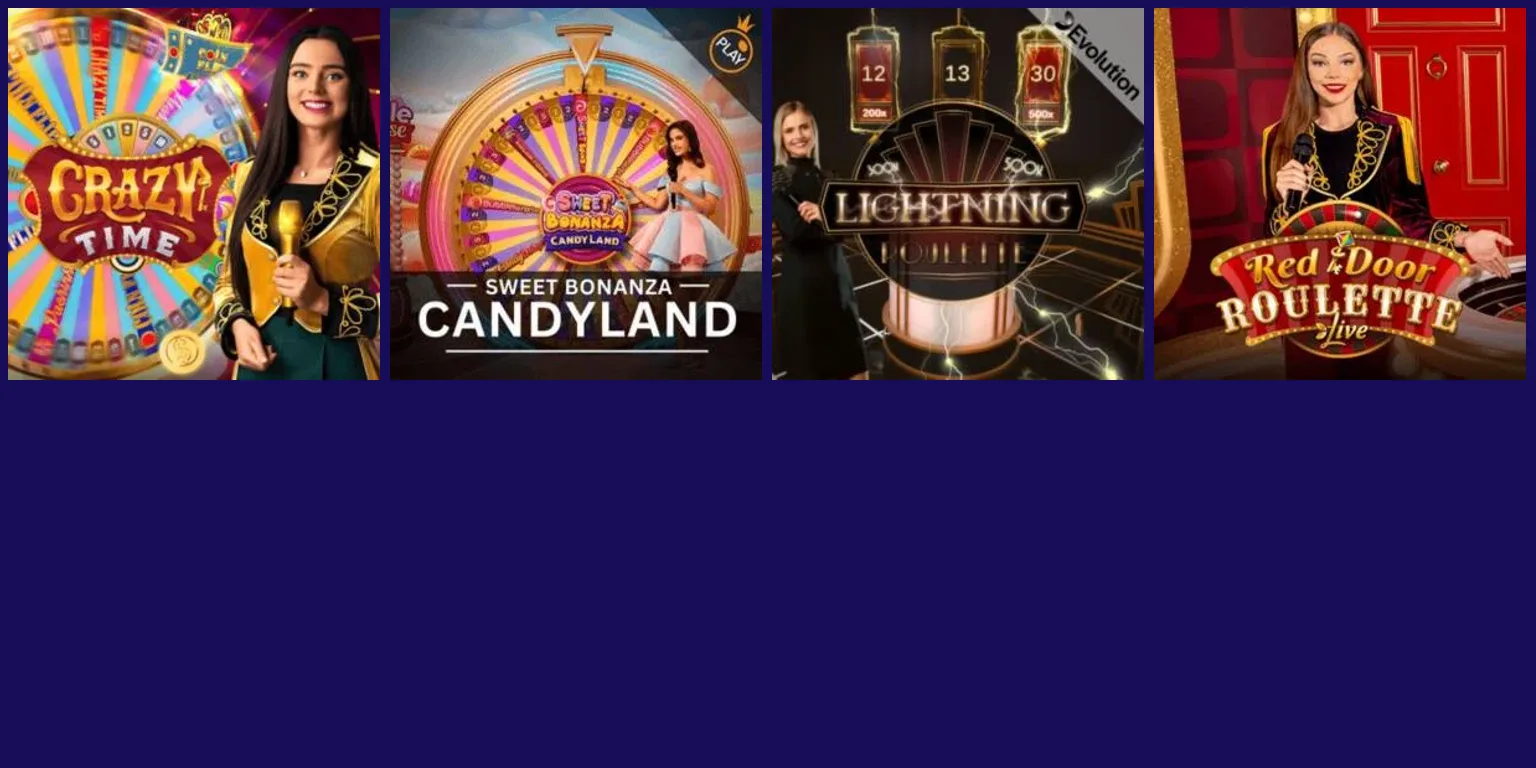 CandySpinz Casino · mesas en vivo de Evolution y Pragmatic Play